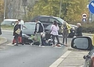 Potrącenie rowerzysty na Łódzkiej