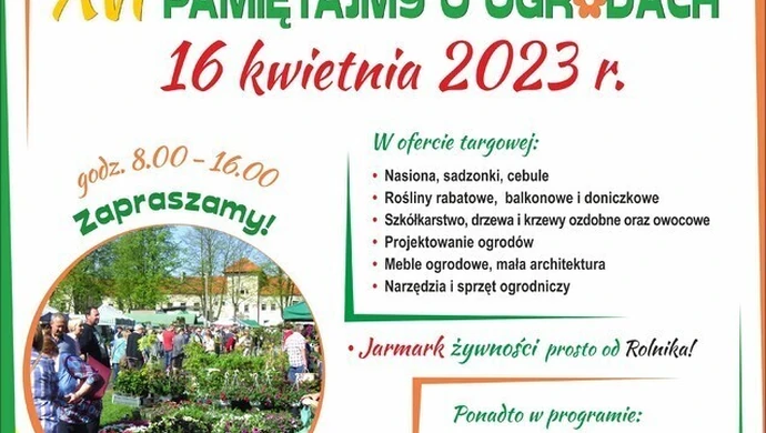 XVI PIOTRKOWSKIE TARGI OGRODNICZE  „Pamiętajmy o&nbsp;ogrodach”