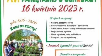 XVI PIOTRKOWSKIE TARGI OGRODNICZE  „Pamiętajmy o ogrodach”