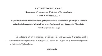 Znamy decyzję komisarza w sprawie referendum