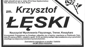 Zmarł Krzysztof Łęski