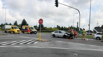 Zderzenie osobówek w Piotrkowie