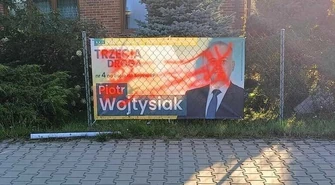 Kto zniszczył banery wyborcze?