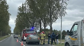 Zderzenie dwóch samochodów na Łódzkiej