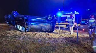 &#8222;Pijany przeleciał przez rondo&#8221;. Groźny wypadek pod Piotrkowem