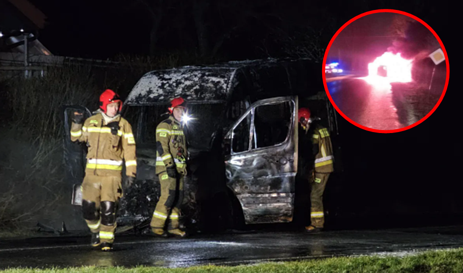 Pożar auta na Wolborskiej