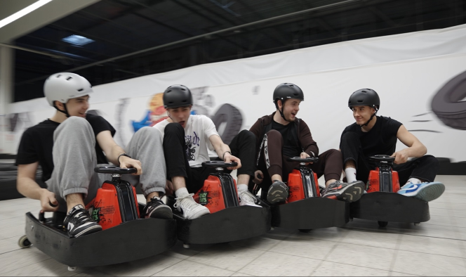 Driftujące gokardy w Focus Mall w Piotrkowie