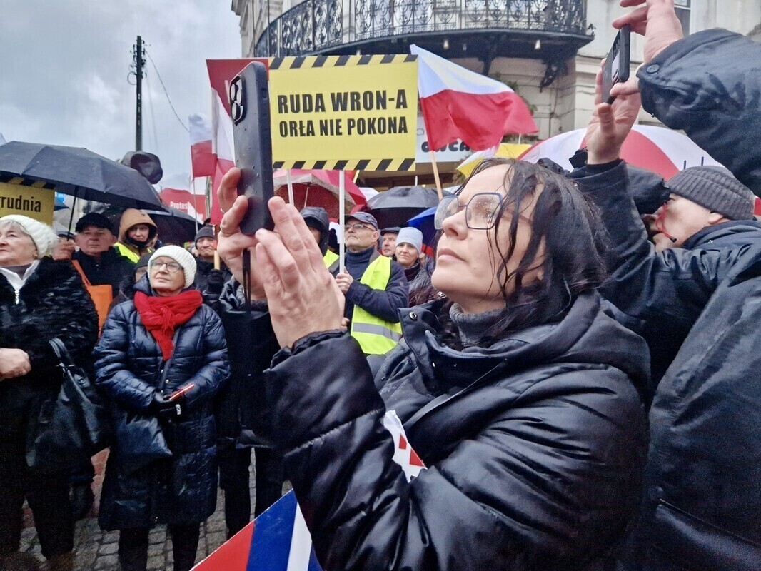 Protest Wolnych Polaków w Piotrkowie