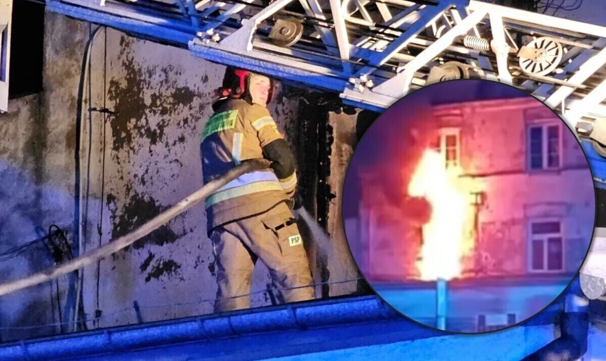 Pożar nad piekarnią na Jerozolimskiej. 22 osoby ewakuowane z budynku