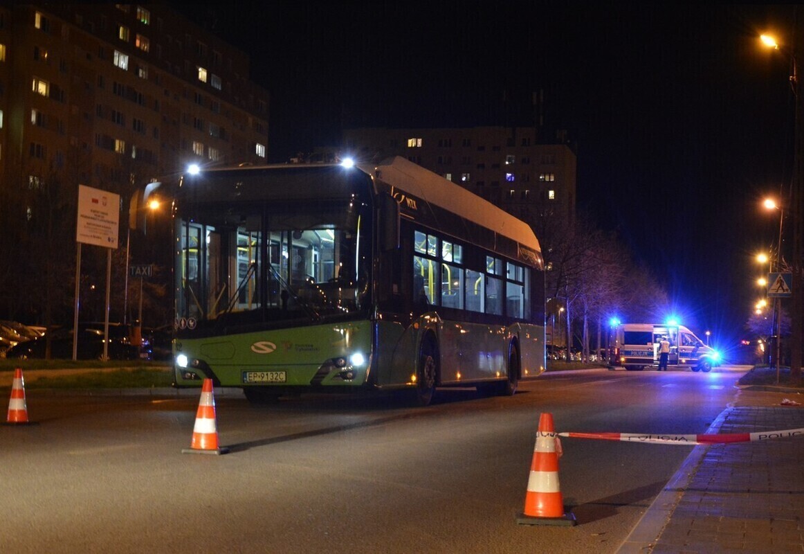Potrącenie pieszego na Słowackiego