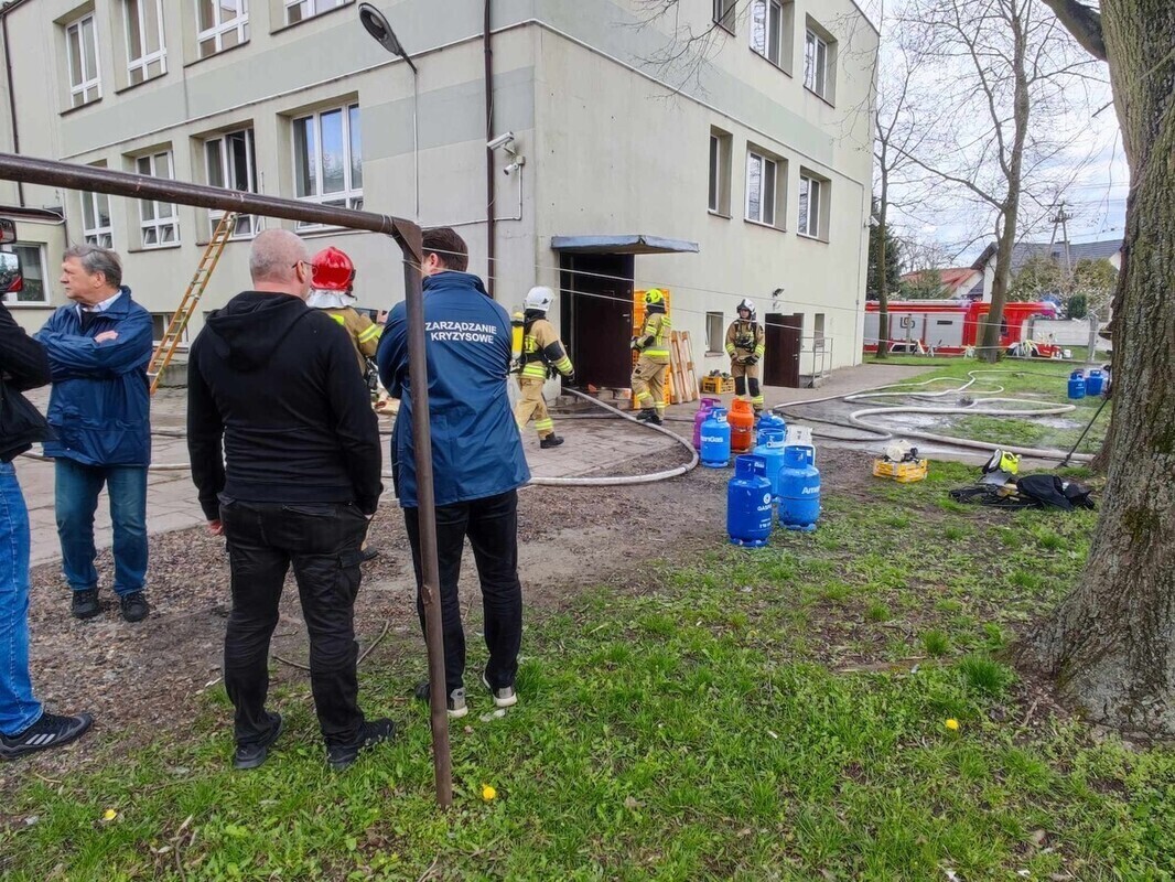 Pożar w ZSCKU w Sulejowie