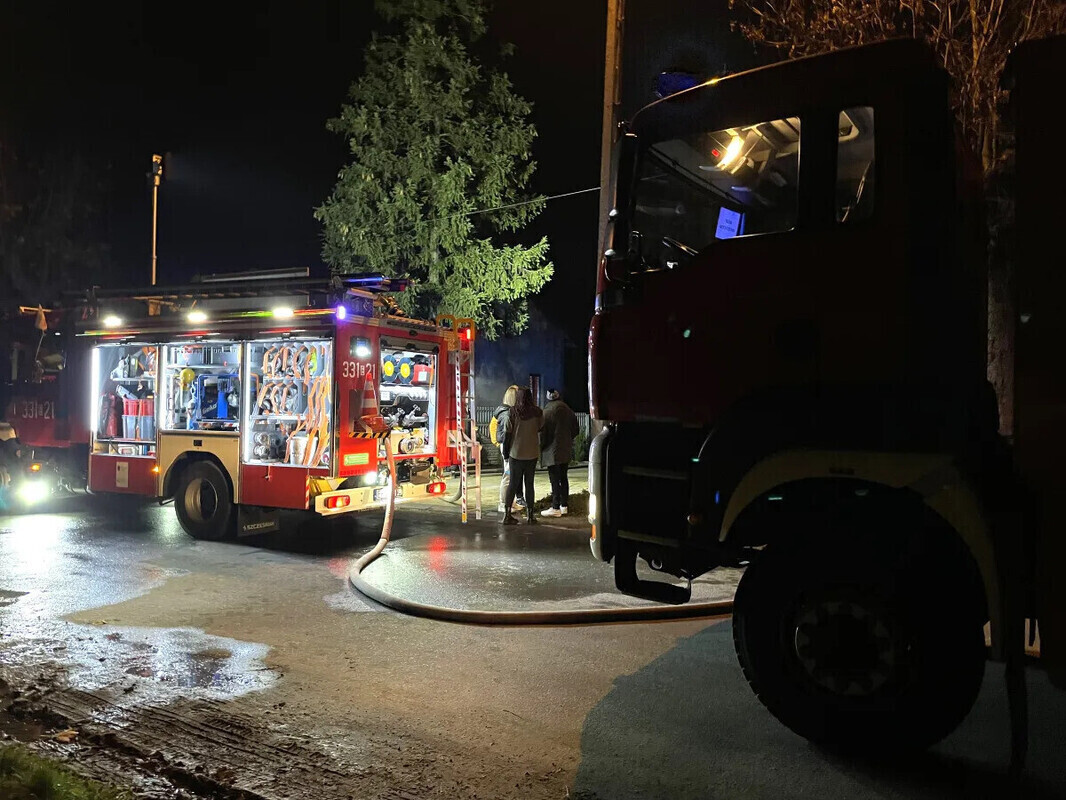 Pożar budynku przy Przemysłowej