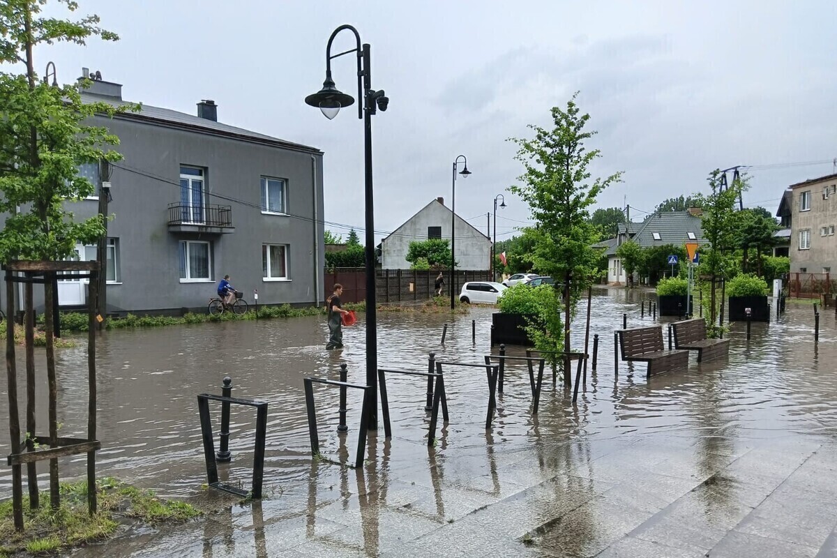 Miasto zalane. Strażacy mieli sporo pracy po nawałnicy
