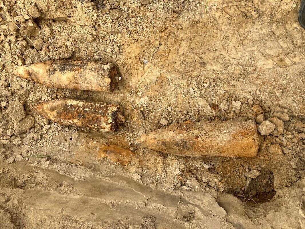 Znaleźli pociski artyleryjskie