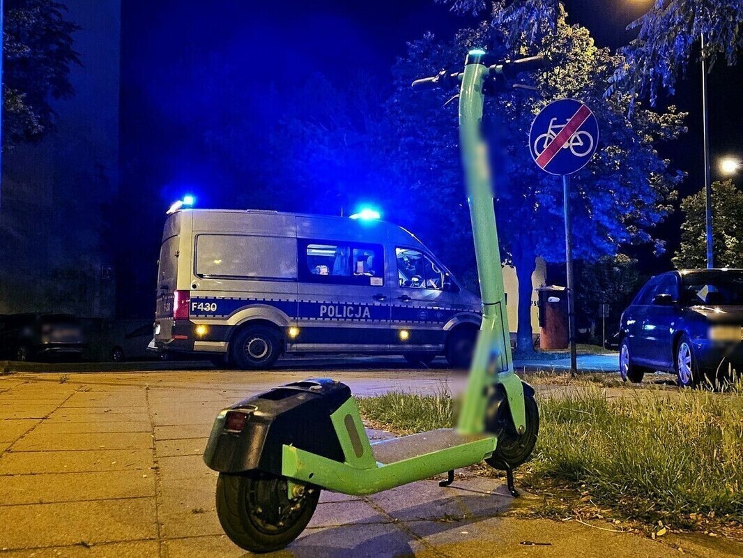 Przejażdżka hulajnogą na podwójnym gazie kosztowała 2500 zł