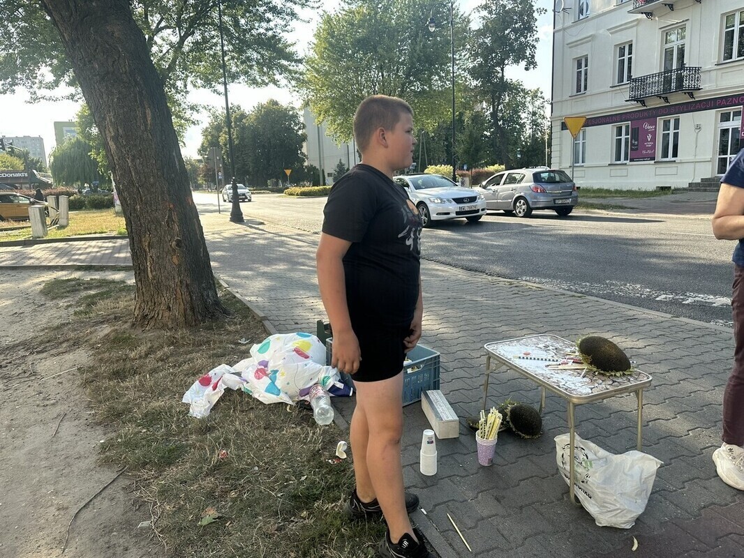 Kacper zbiera na wycieczkę do Krakowa. 11-latek na Słowackiego sprzedaje lemoniadę i słonecznik by spełniać marzenia