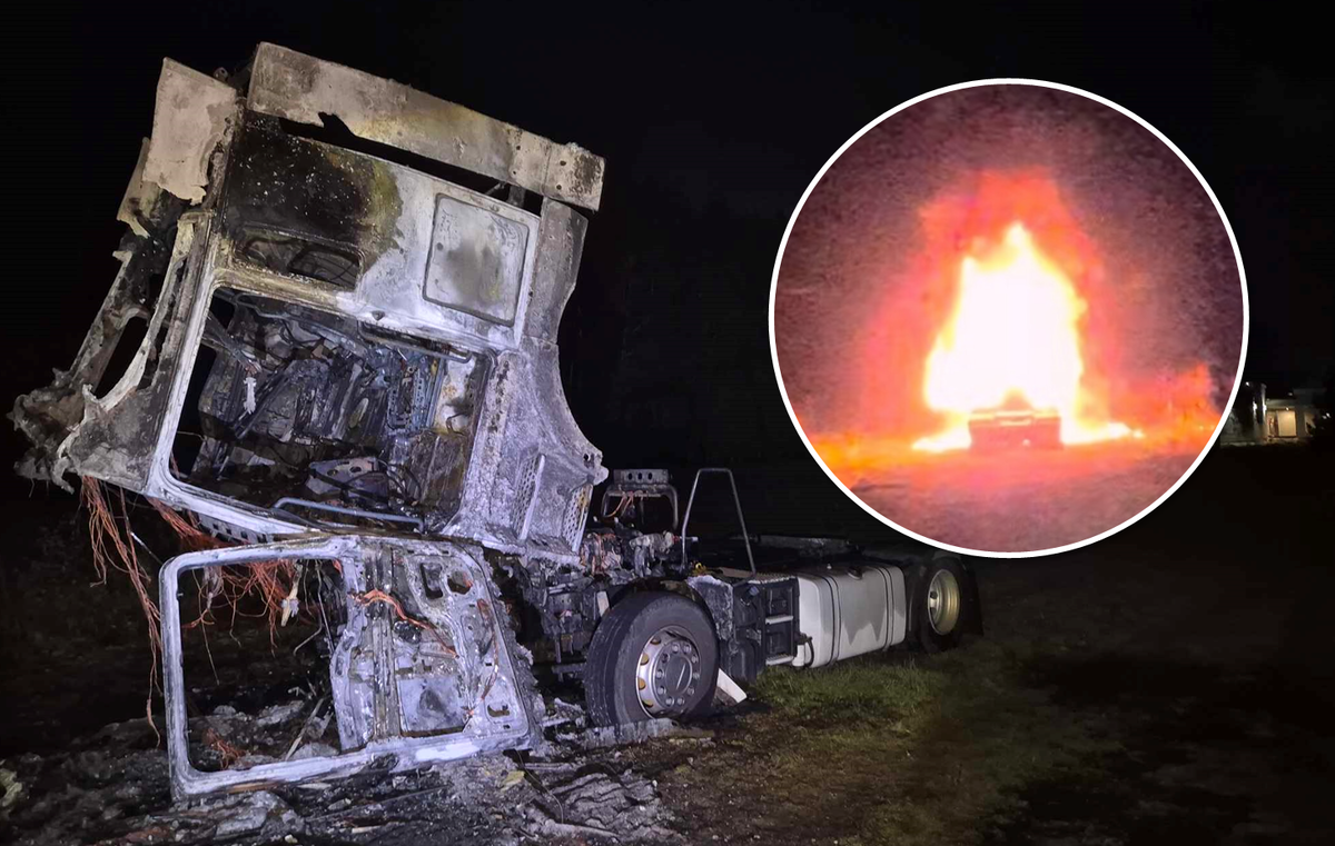 Pożar ciężarówki we Wronikowie