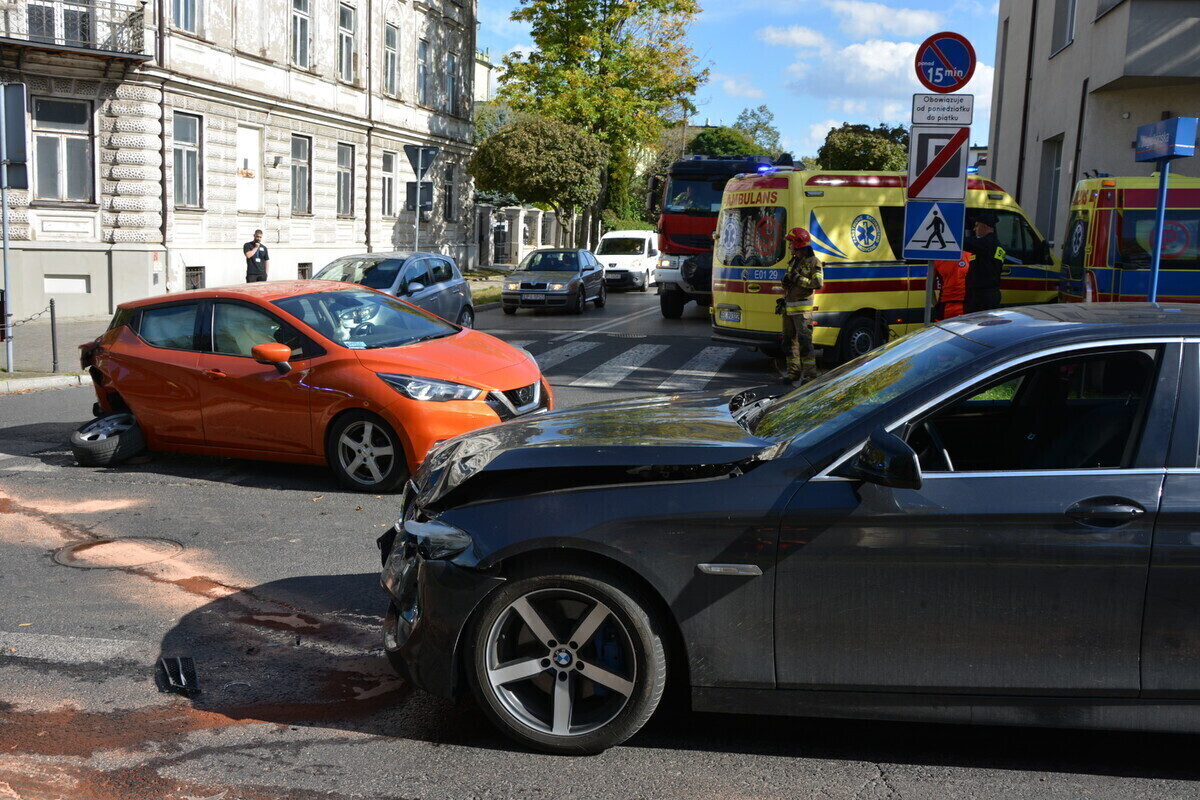 Kolizja na skrzyżowaniu Al. 3 Maja i ul. Jagiellońskiej