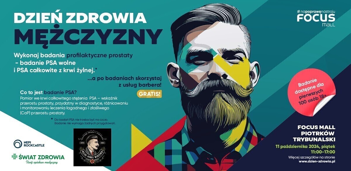 Dzień Zdrowia Mężczyzny - mobilny gabinet w Focus Mall w Piotrkowie
