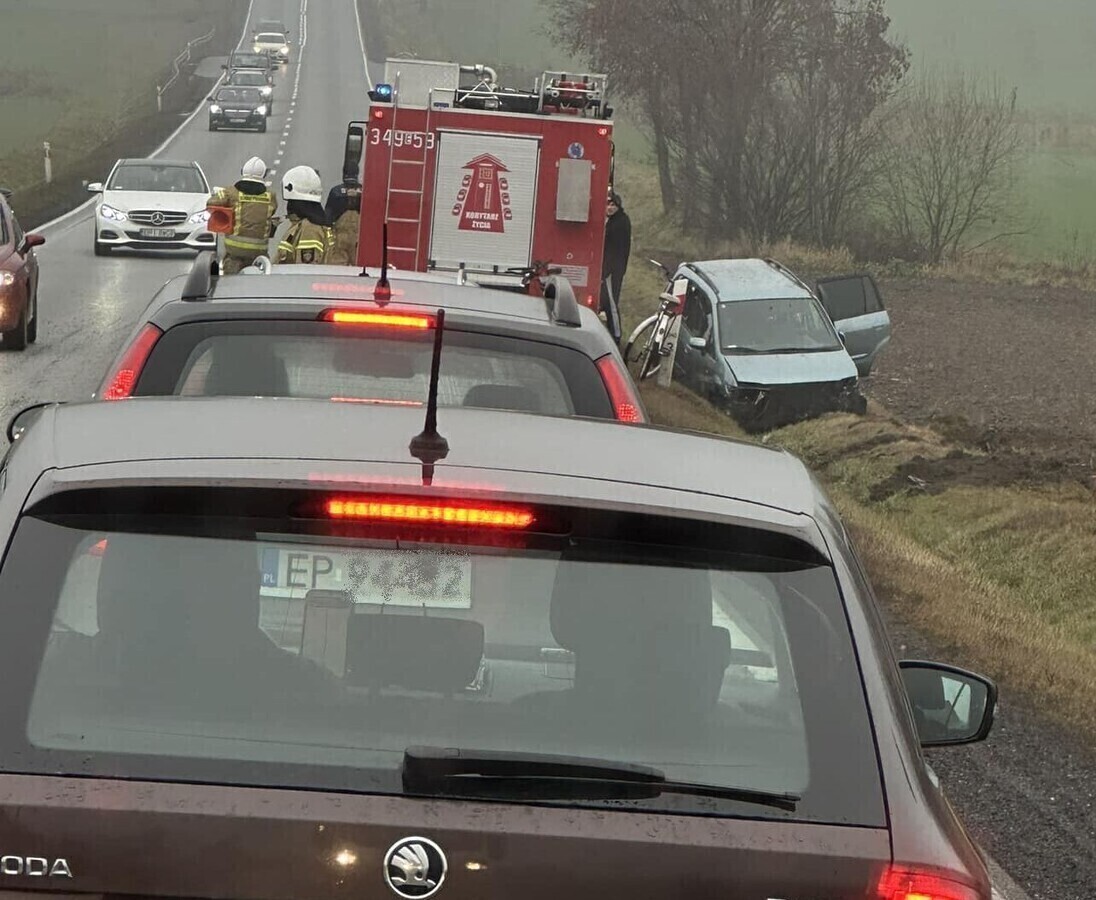 Pijany kierowca wylądował w rowie