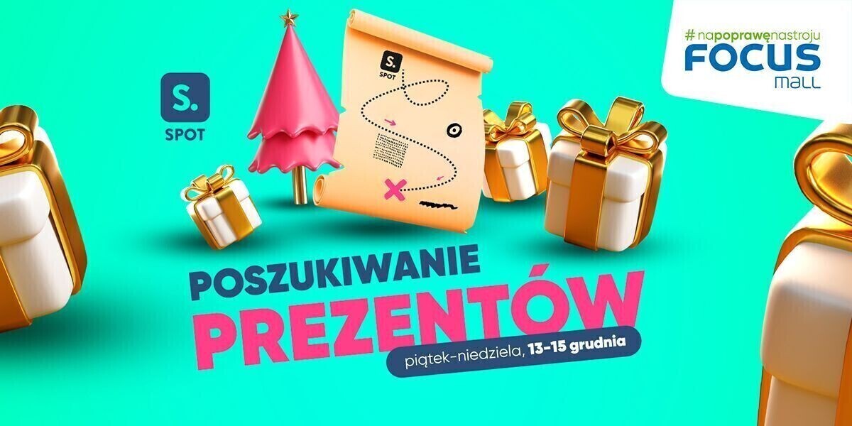 Poszukiwanie prezentów w Focus Mall w Piotrkowie