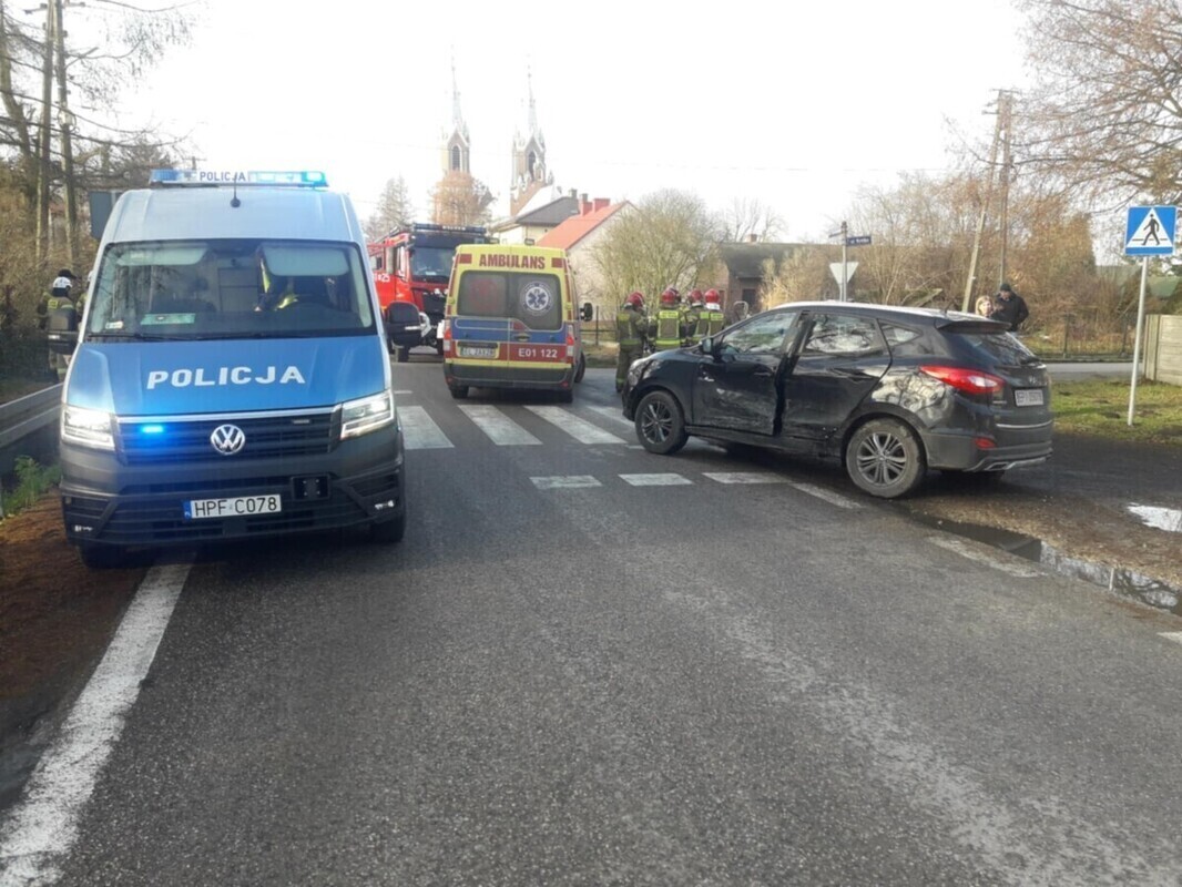 Wypadek w Milejowie kolizja w Kamocinie