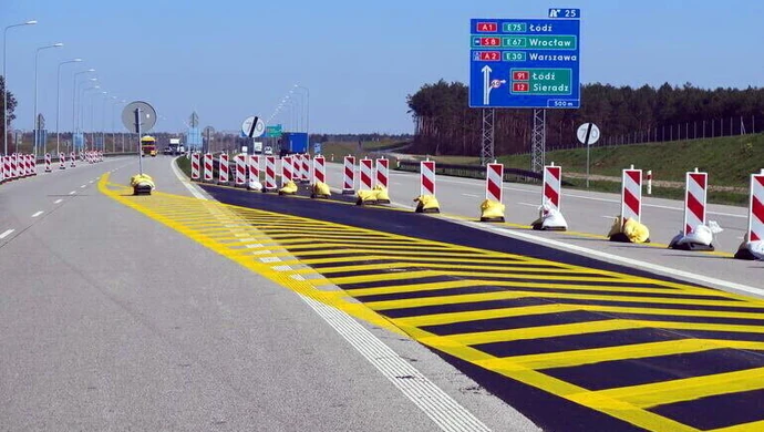 Zmiany w organizacji ruchu na A1 w Piotrkowie