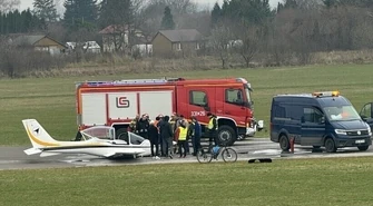 Awaryjne lądowanie na piotrkowskim lotnisku