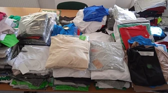 Podrabiana odzież na piotrkowskim targowisku