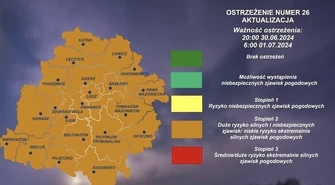 Alert pogodowy: Gwałtowne burze i bardzo silny wiatr, nawet do 110 km/h! IMGW wydało ostrzeżenie II stopnia dla powiatu piotrkowskiego