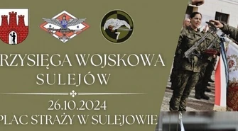 Przysięga wojskowa na Placu Straży w Sulejowie