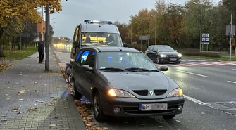 Potrącenie rowerzysty na przejściu dla pieszych w Al. Sikorskiego