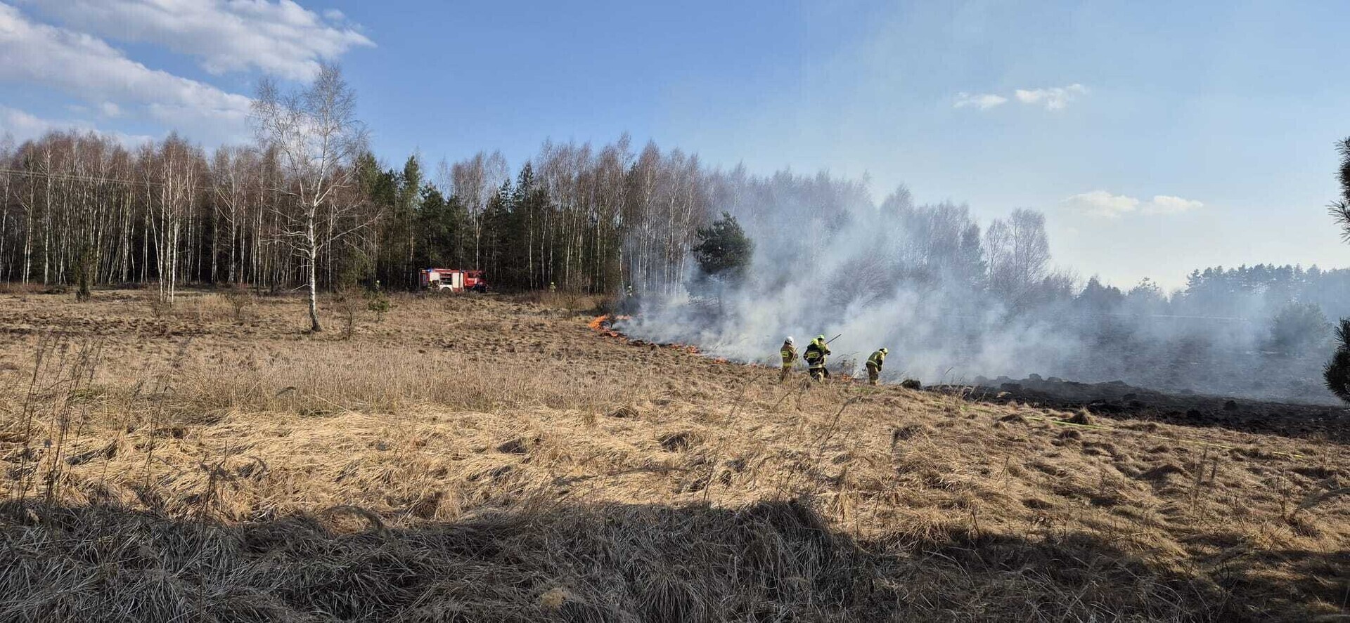 Pożary traw w Piotrkowie i regionie