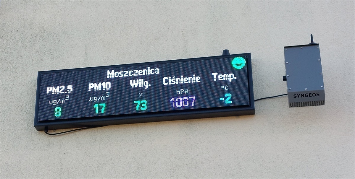 Nowy czujnik jakości powietrza w Moszczenicy
