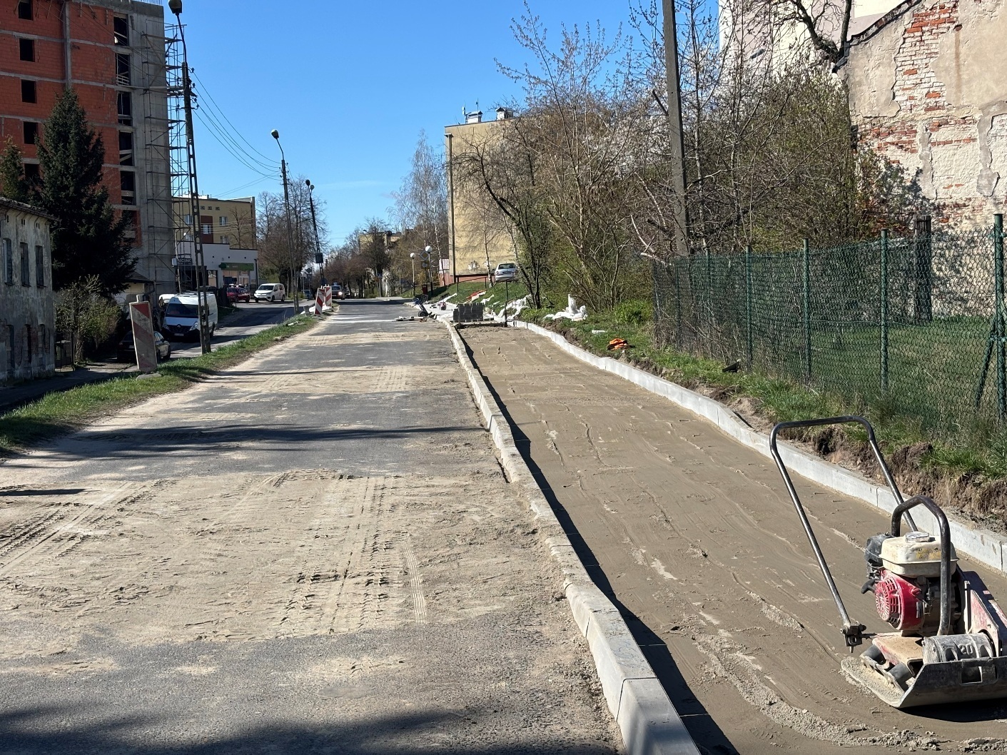 Remont chodnika na ulicy Górnej w Piotrkowie