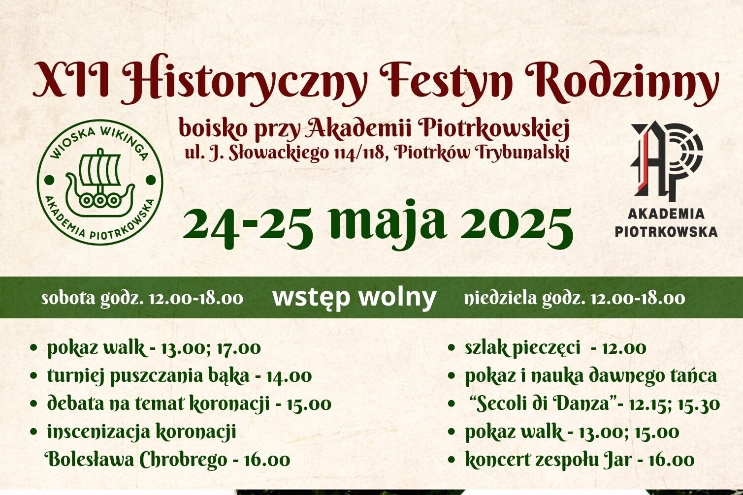 Przed nami XII Historyczny Piknik Wioska Wikinga w Akademii Piotrkowskiej