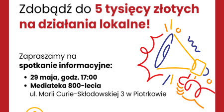 Ruszył nabór wniosków o mikrogranty dla Piotrkowa Trybunalskiego