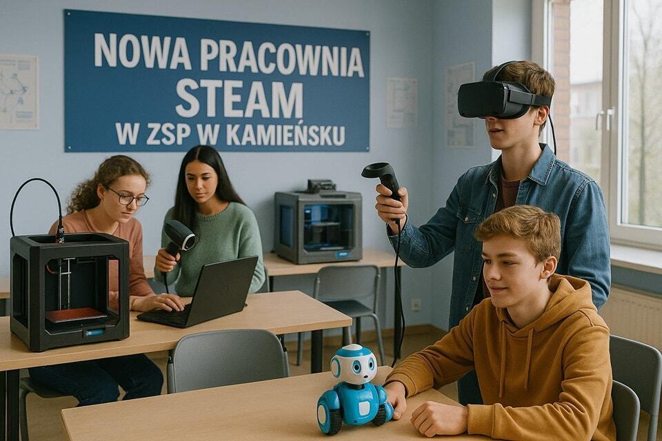 Trzy nowoczesne pracownie STEAM w ZSP w Kamieńsku