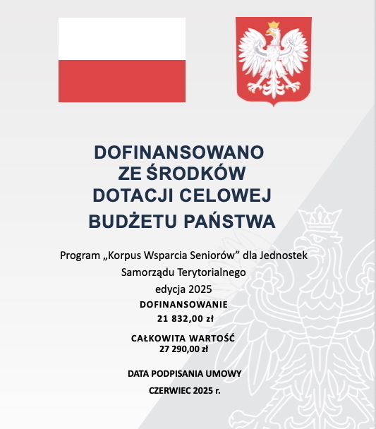 Wolbórz wspiera starszych rusza kolejna edycja programu Korpus Wsparcia Seniorów