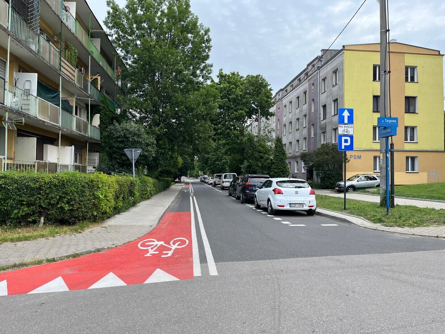 Pierwszy kontrapas rowerowy w Piotrkowie Trybunalskim zmienia się ruch na ul. Piastowskiej