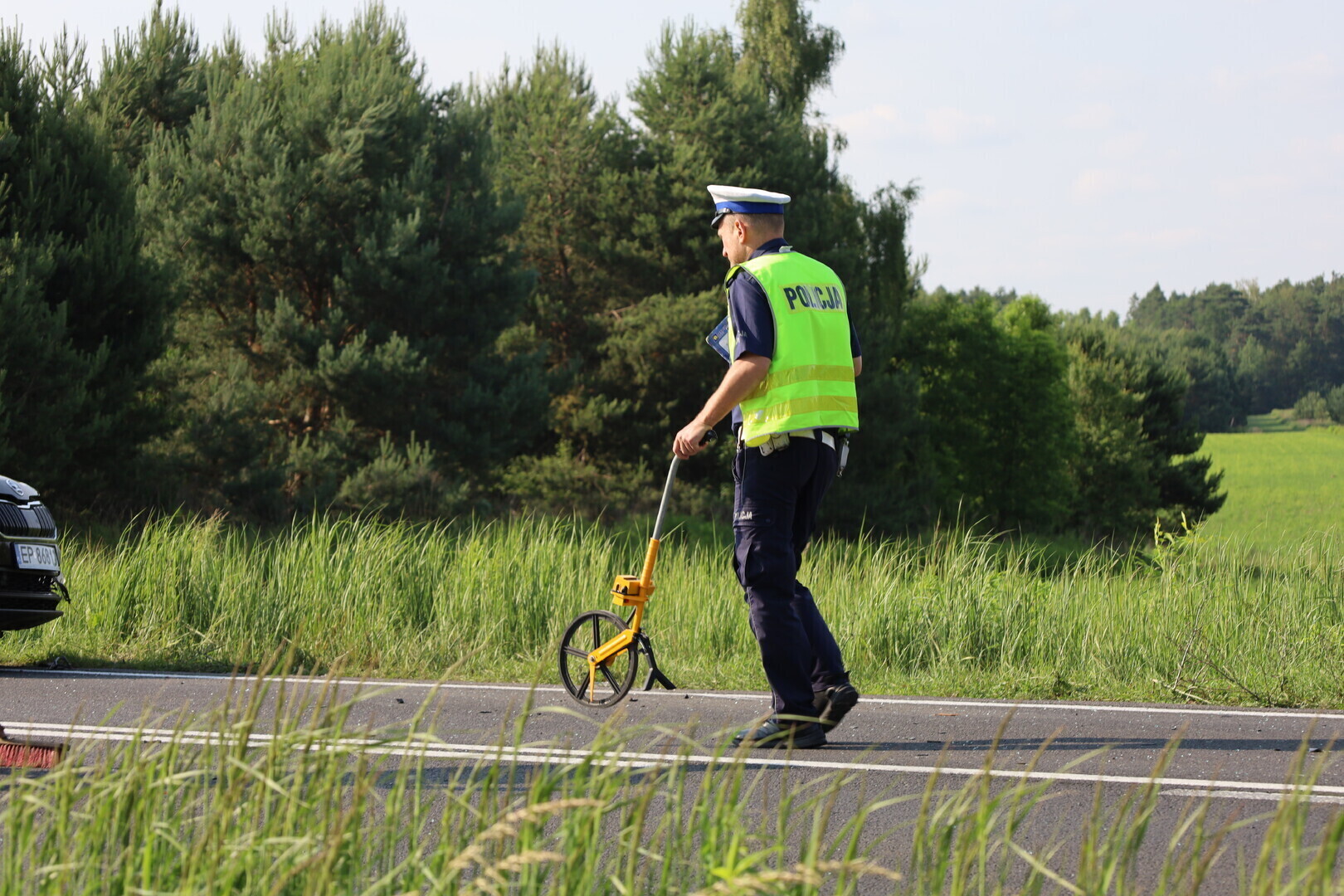 Wypadek na DK74 przed Jaksonkiem