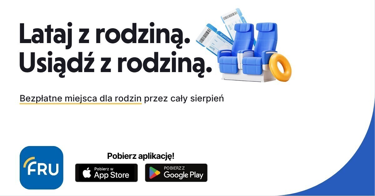 Platforma Fru ma rozwiązanie dzięki któremu rodziny zapłacą nawet o 500 zł mniej za lot w sierpniu