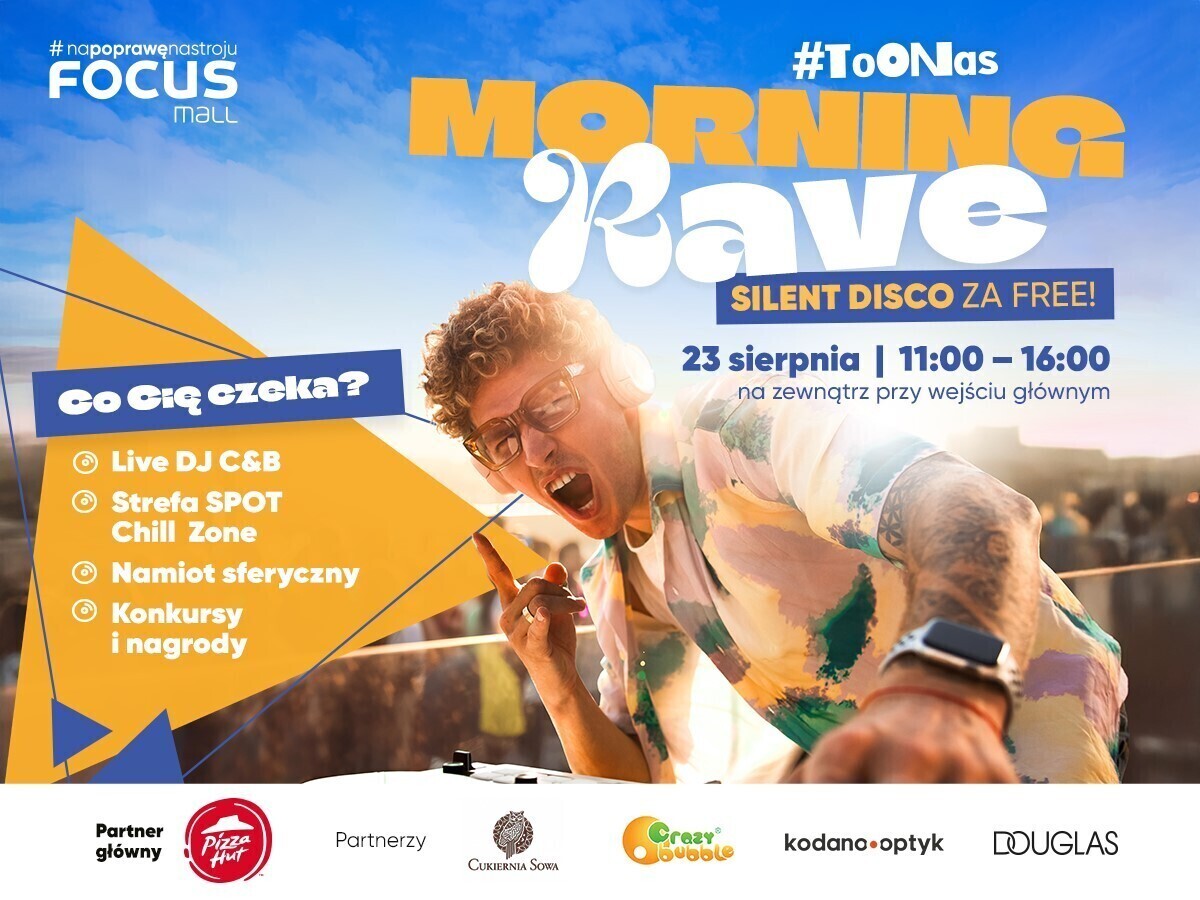 Focus Mall w Piotrkowie zaprasza na silent disco Morning Rave