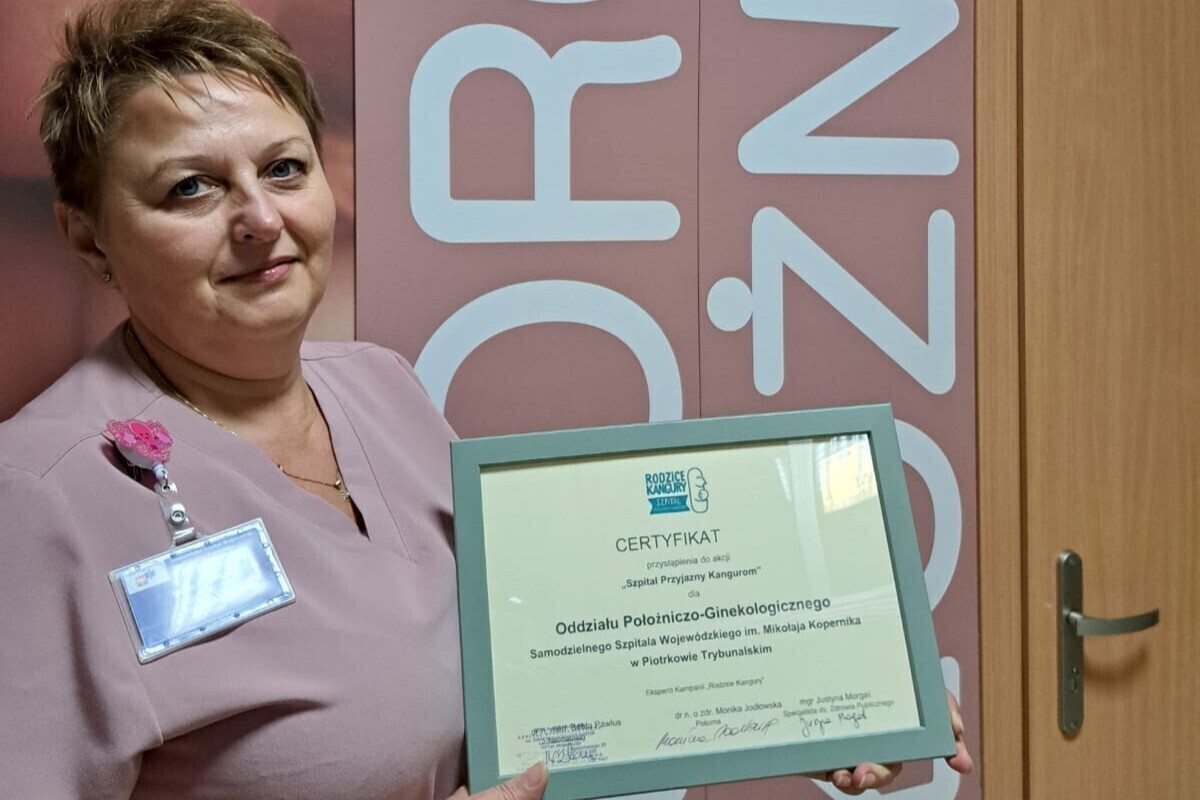 Piotrkowski szpital przyjazny kangurom. Placówka uzyskała certyfikat