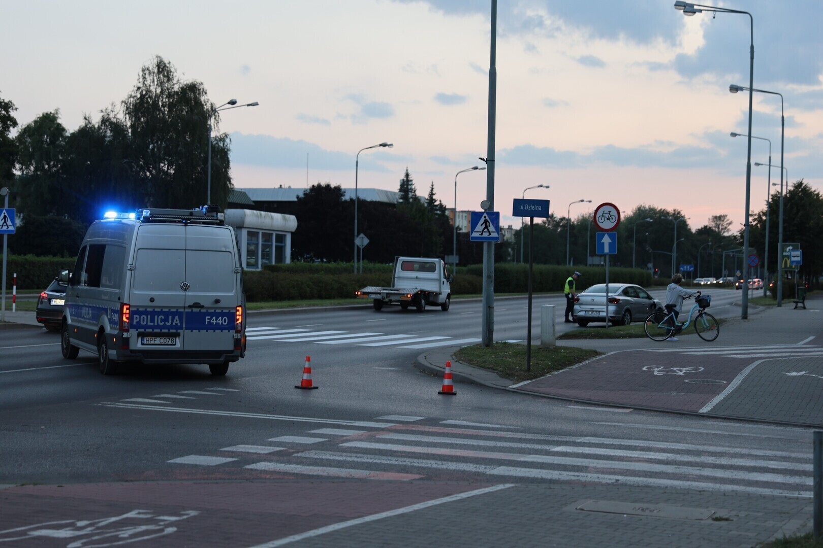 Groźne potrącenie Al. Piłsudskiego w Piotrkowie