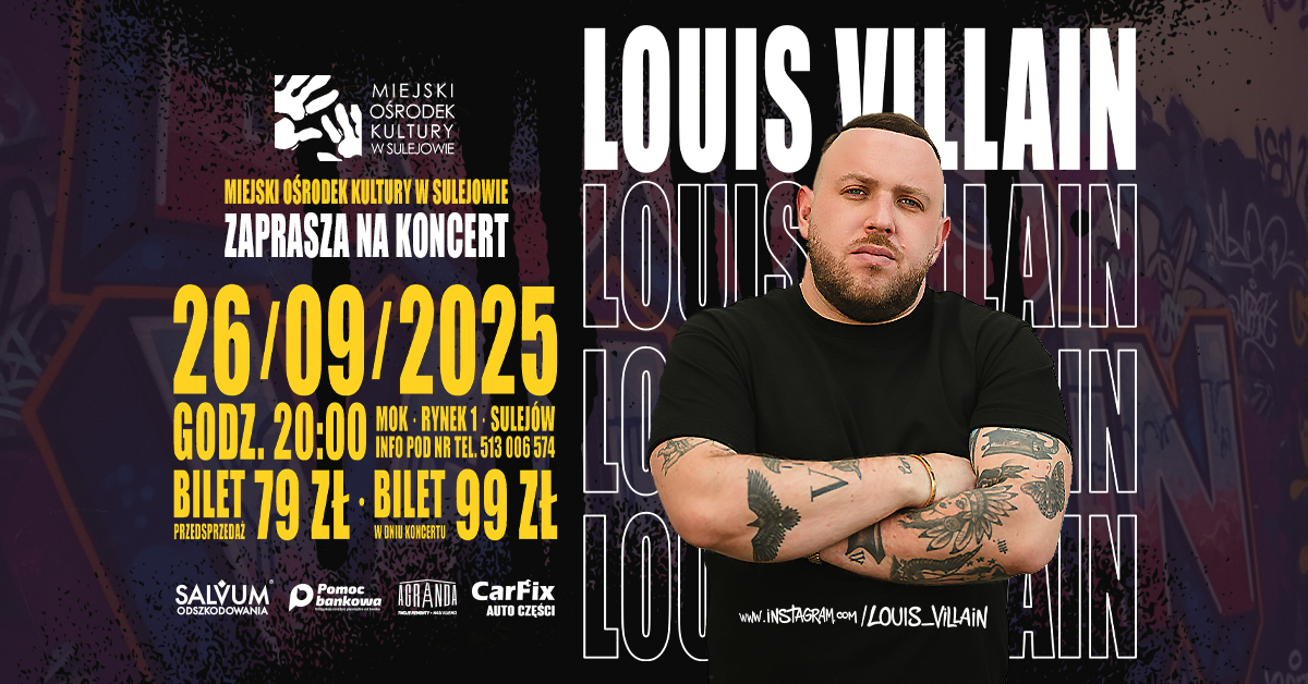 Na scenie MOK w Sulejowie wystąpi Louis Villain