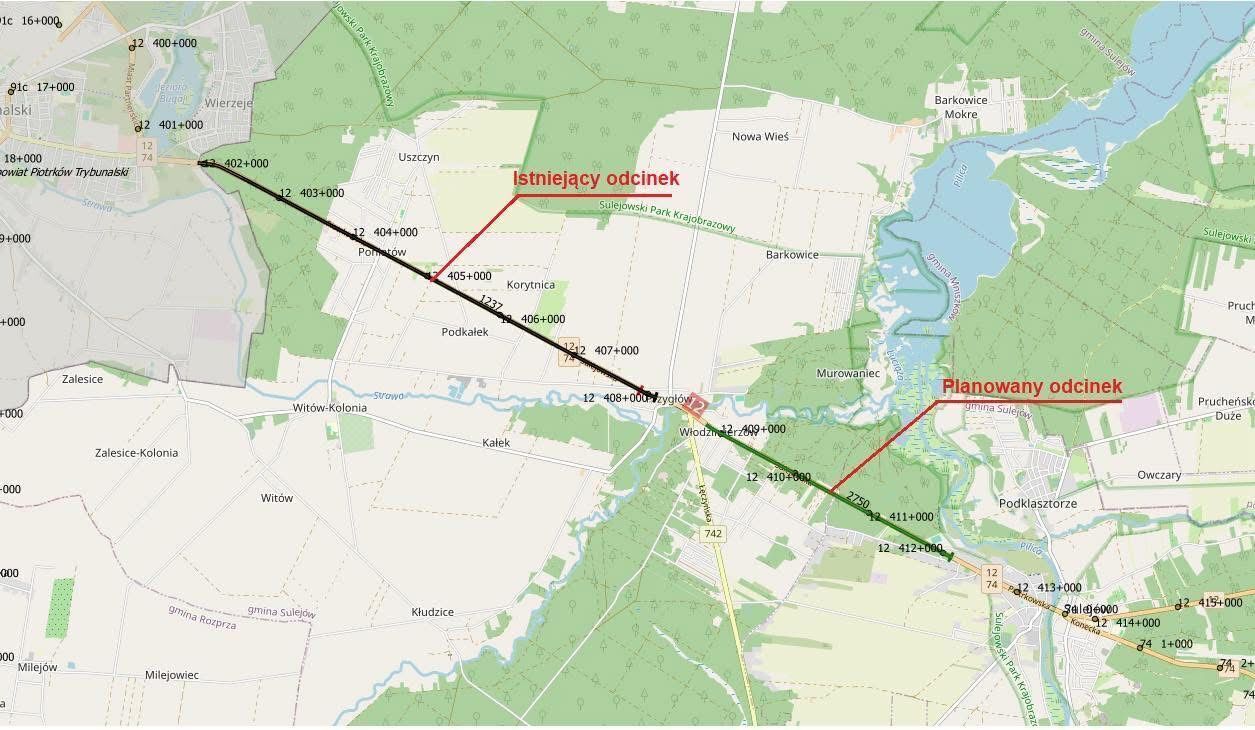 Nowa droga dla pieszych i rowerzystów przy DK12 GDDKiA ogłosiła przetarg