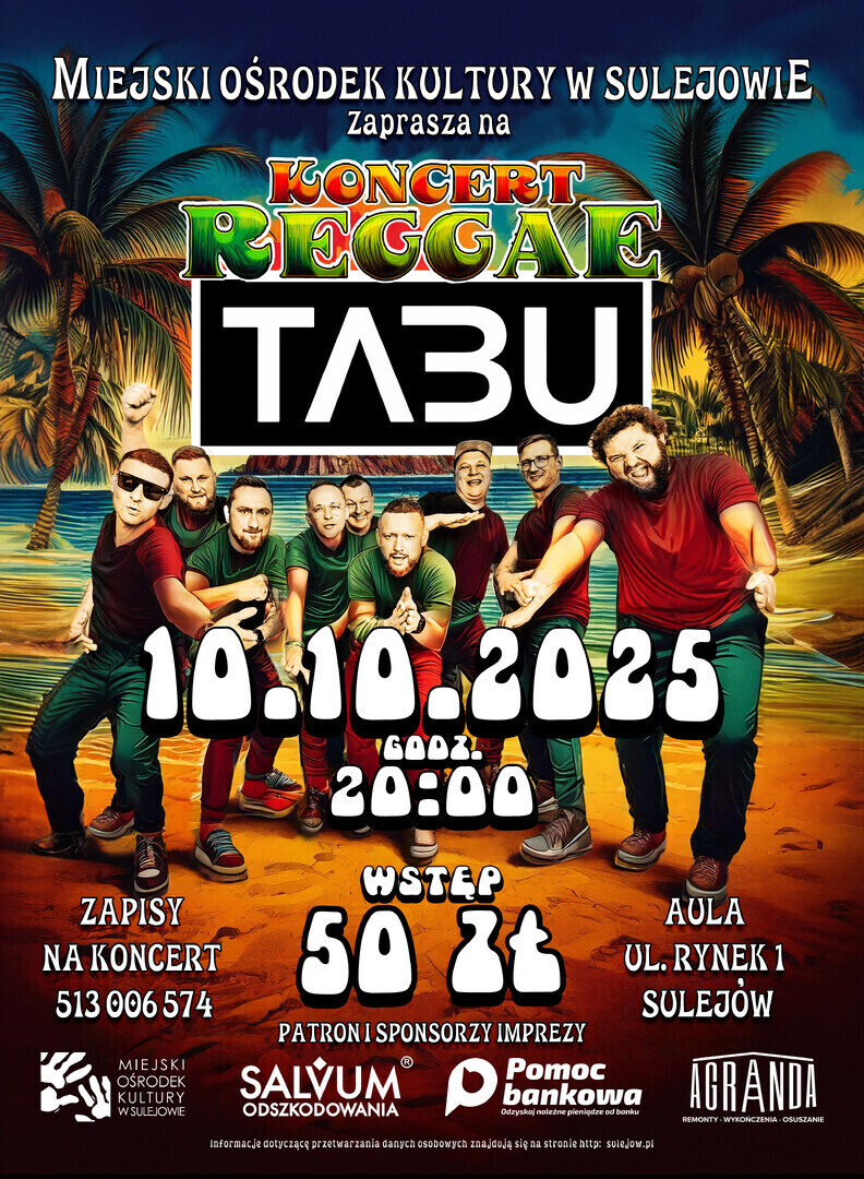 KONCERT REGGAE W SULEJOWIE