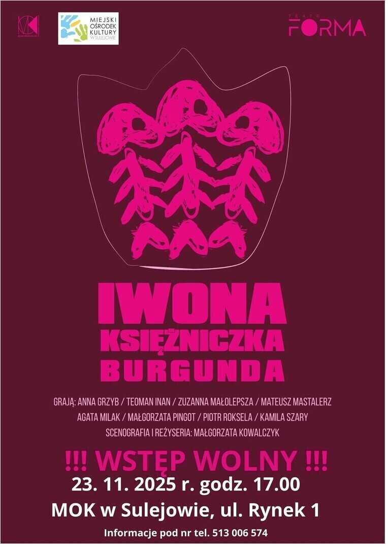 Spektakl Iwona księżniczka Burgunda w MOK w Sulejowie