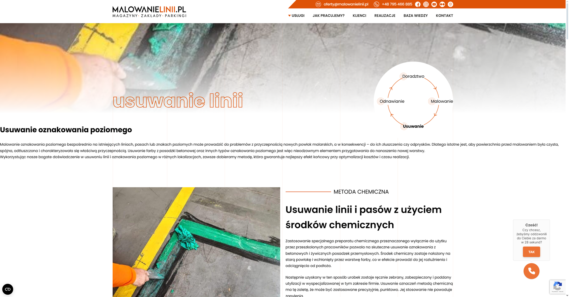 Skuteczne usuwanie oznakowania poziomego bez uszkadzania posadzki